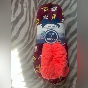 Life is Good womans Slipper Socks -